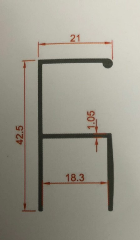 Ալյումինի բռնակ 1084-2.8m ալյումի