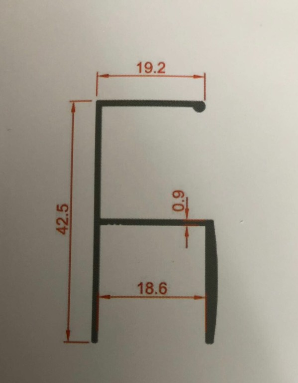 Ալյումինի բռնակ 1084-1.8m-inox