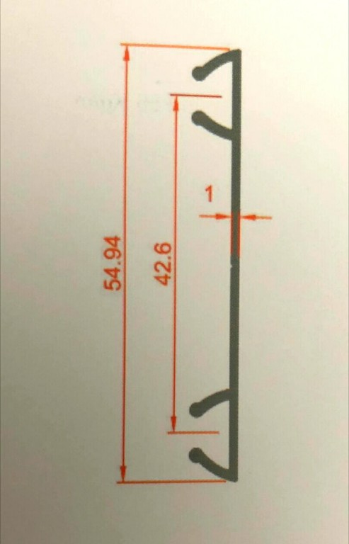 Ալյումինի ռելս 1788-2.5m ալյումին